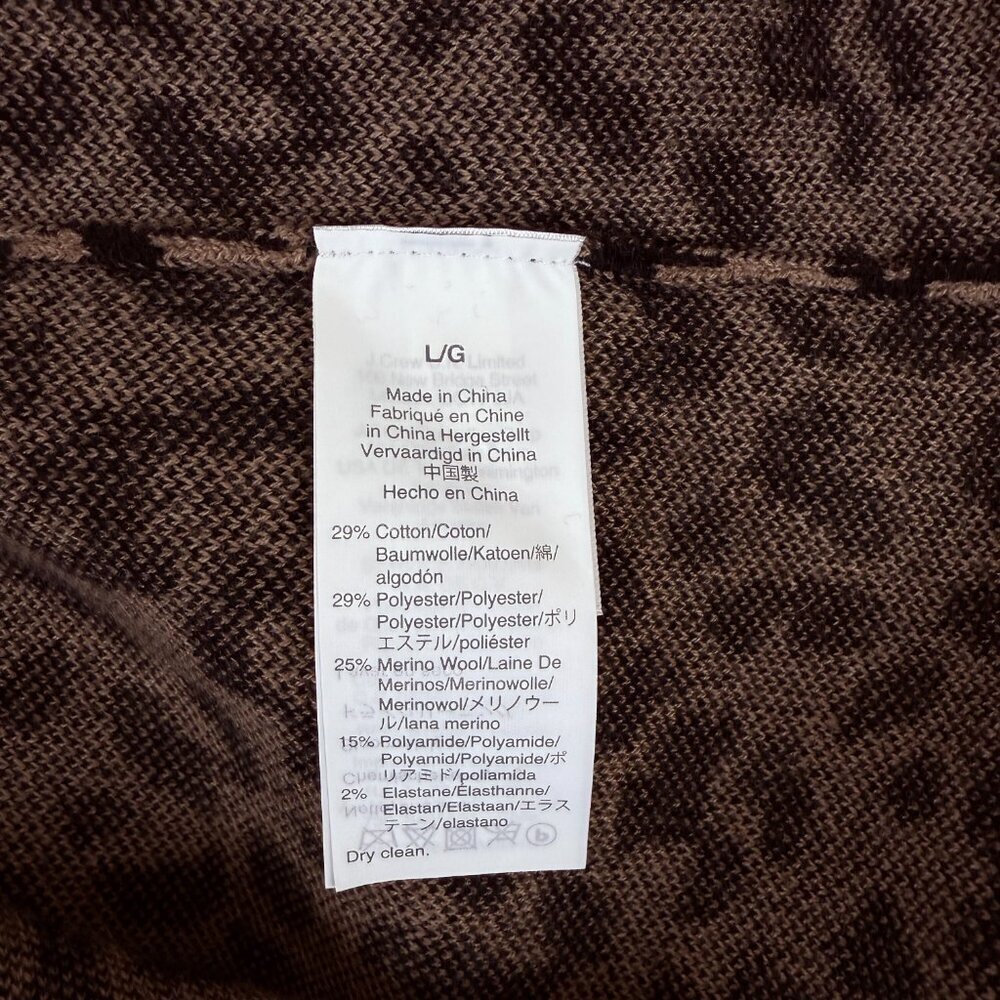 NWT J.Crew Leopard Print Sweater Dress with Pockets – Women’s Large - Picture 9 of 14